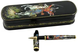 Набор: ручка в шкатулке "Гусар" Палех Набор: ручка в шкатулке "Гусар" Палех