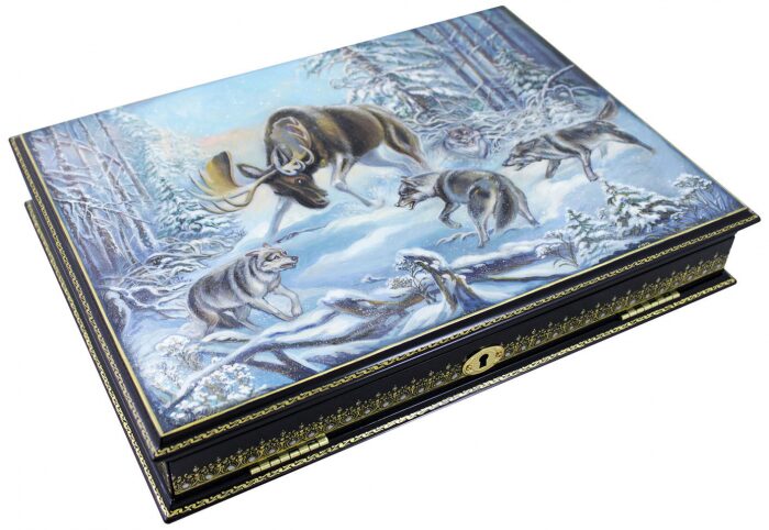 Paper box "Moose" (Palekh)
