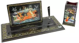 Письменный набор "Тройка" Палех