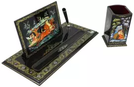 Письменный набор "Тройка" Палех