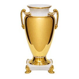 Vase "Amphora" with handles, color: gold