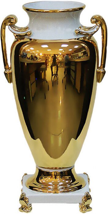 Vase "Amphora" with handles, color: gold