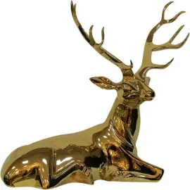 Статуэтка "Олень", цвет: золотой Статуэтка "Олень", цвет: золотой
