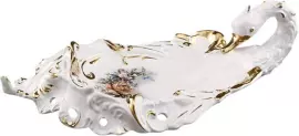 The dish in the form of a swan "Baroque" is white with gold