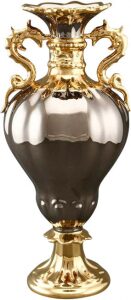 Vase "Dragon" platinum with gold