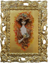 Painting in gold "Autumn"