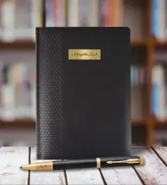 Набор с гравировкой: ежедневник недатированный и ручка-роллер "IM Premium" Core Black GT Набор с гравировкой: ежедневник недатированный и ручка-роллер "IM Premium" Core Black GT