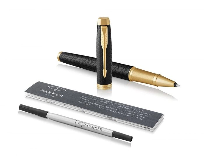 Engraved set: undated diary and roller pen "IM Premium" Core Black GT