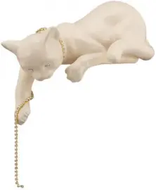 Статуэтка "Кошка лежащая", цвет: слоновая кость Статуэтка "Кошка лежащая", цвет: слоновая кость