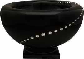 DIAMANTE bowl, color: black