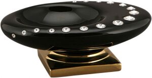 Fruit bowl "DIAMANTE", color: black and gold