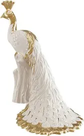 Статуэтка "Павлин на дереве" смотрит налево, цвет: белый Статуэтка "Павлин на дереве" смотрит налево, цвет: белый