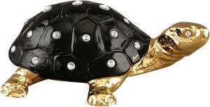 Turtle figurine, color: black and gold