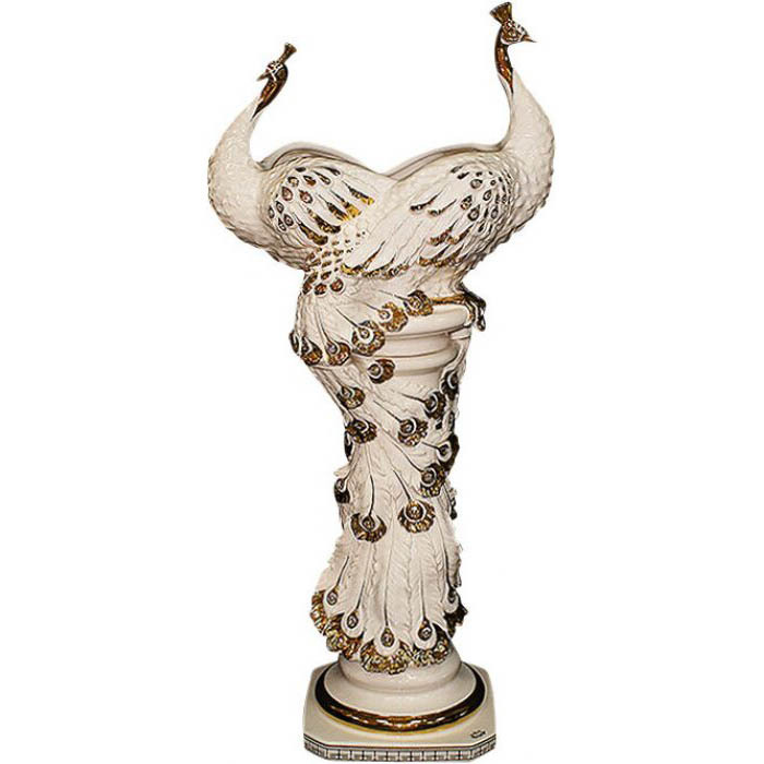 Statuette "Two peacocks on a column"