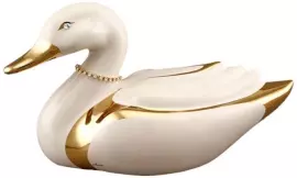 Статуэтка "Утка", цвет: сл.кости с золотом