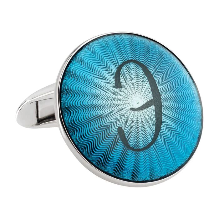 Silver cufflinks "Nominal letter E"