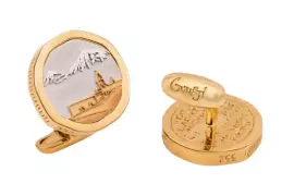 Запонки "Армения" серебряные с позолотой