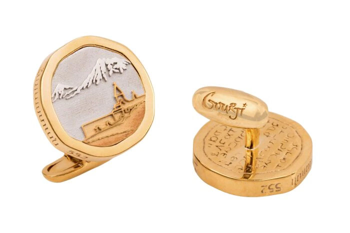 Cufflinks "Armenia" silver with gold plating