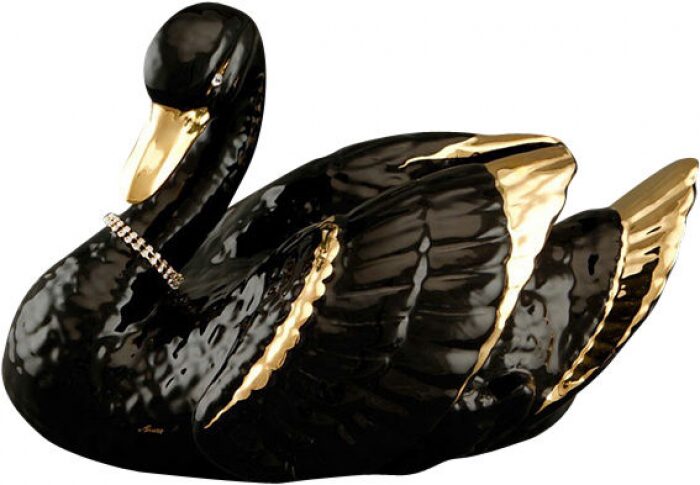 Statuette "Swan", color: black