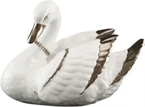 Small statuette "Swan", color: white