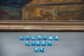 Запонки серебряные "Именные буква Э"