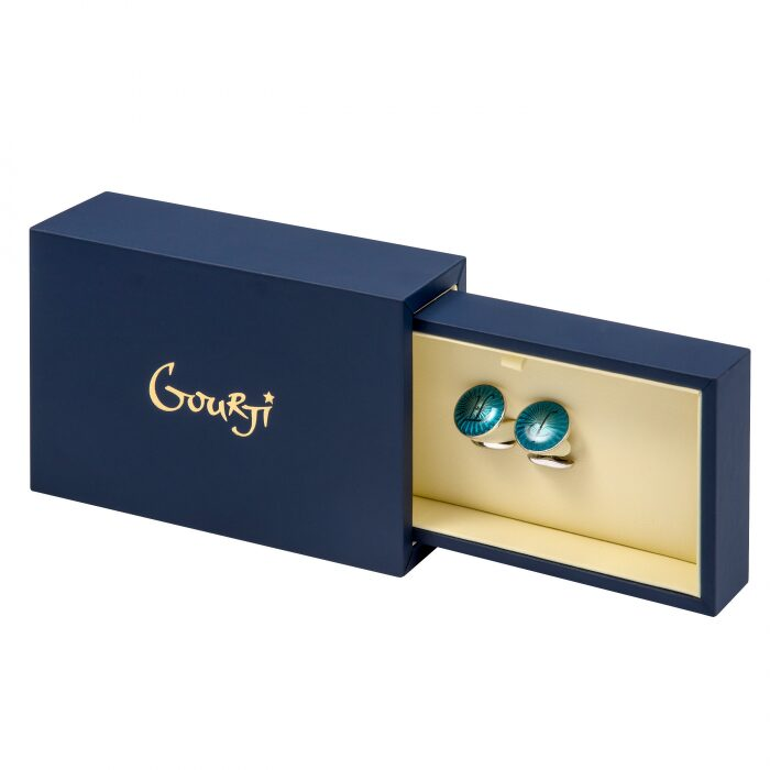 Silver cufflinks "Nominal letter E"
