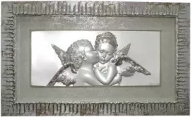 Painting "Angels", silver frame