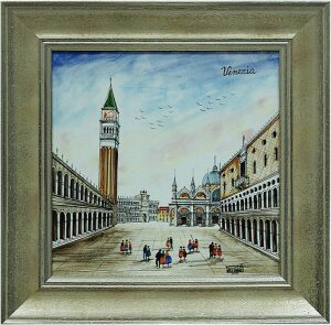 Painting "Piazzetta San Marco" with a frame