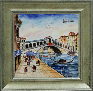 The painting "Ponte Rialto" with a frame