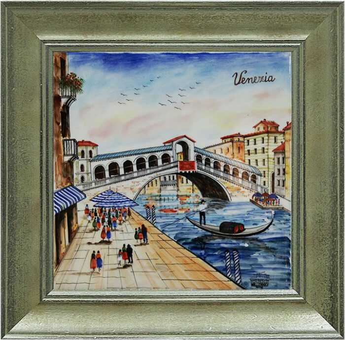 The painting "Ponte Rialto" with a frame