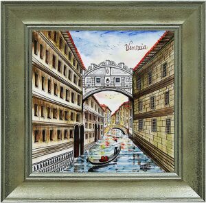 The painting "Ponte dei Sospiri" with a frame