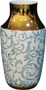 Vase "Patterns", with blue trim