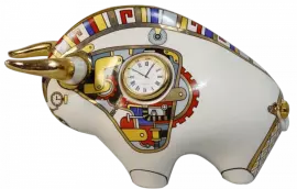 Скульптура "Бык" с часовым механизмом, большой