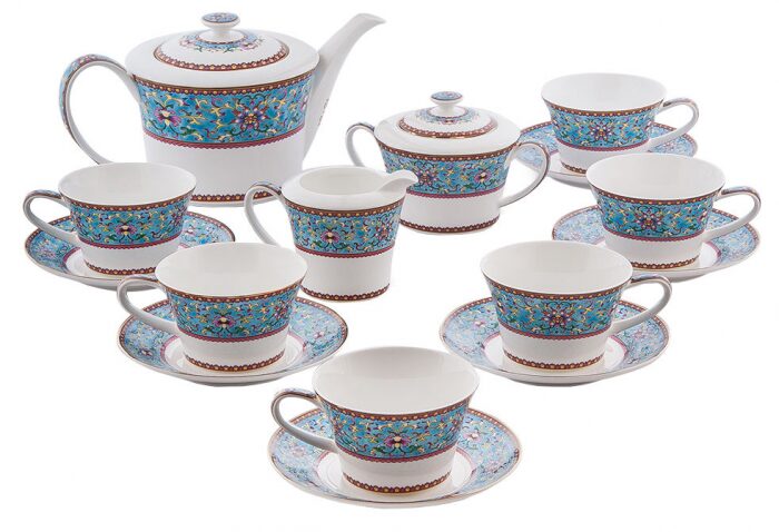 Чайный сервиз "Arabesca Blue" на 6 персон, 15 предметов