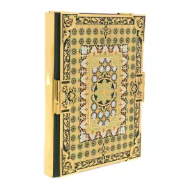 Подарочная книга в окладе "Коран" с эмалями и фианитами, в коробе