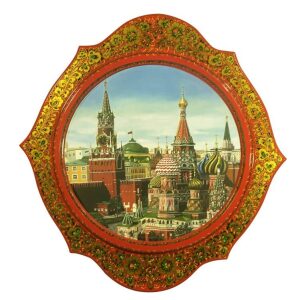 Figured panel with architecture, Khokhloma