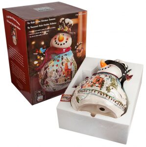 Фарфоровый подсвечник "Снеговик"