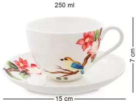 Чайный сервиз "Райская птица" на 6 персон, 15 предметов