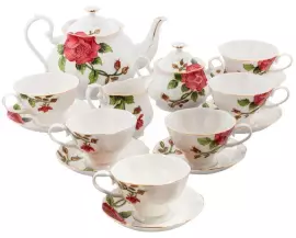 Чайный сервиз "Золотая Роза Рафаэлло" на 6 персон, 15 предметов