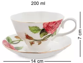 Чайный сервиз "Золотая Роза Рафаэлло" на 6 персон, 15 предметов