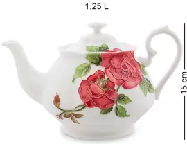 Чайный сервиз "Роза Рафаэлло" на 6 персон, 15 предметов