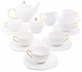 Чайный сервиз "Оро Бьянко" на 6 персон, 15 предметов