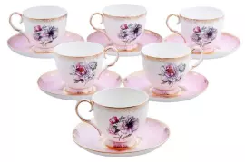 Fiore Napoli tea set for 6 persons (12 items)