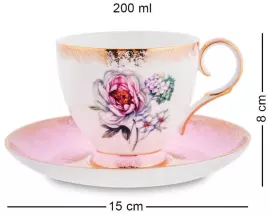 Fiore Napoli tea set for 6 persons (12 items)