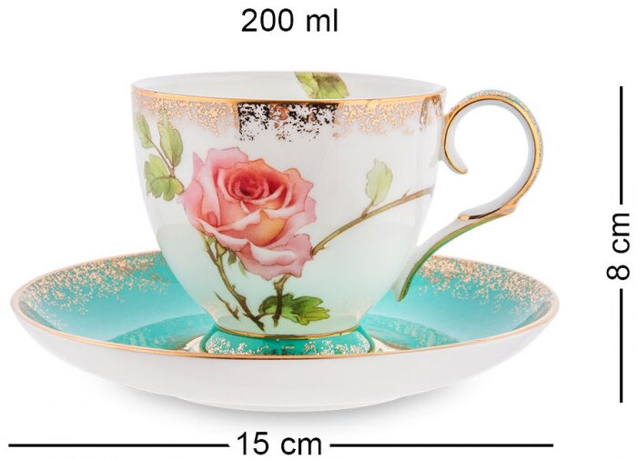 Чайный сервиз "Milano Rose" на 6 персон, 15 предметов