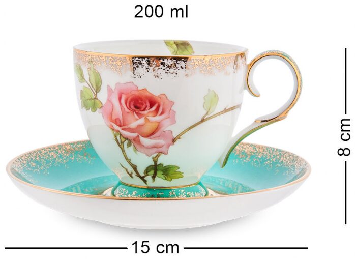 Чайный сервиз "Milano Rose" на 6 персон (12 предметов)