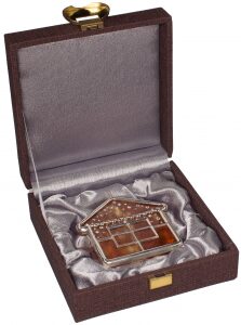 Christmas tree decoration "House" (silver)