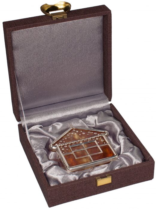 Christmas tree decoration "House" (silver)