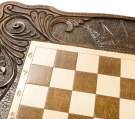 Резные шахматы, нарды и шашки из бука "Венец монарха" Резные шахматы, нарды и шашки из бука "Венец монарха"