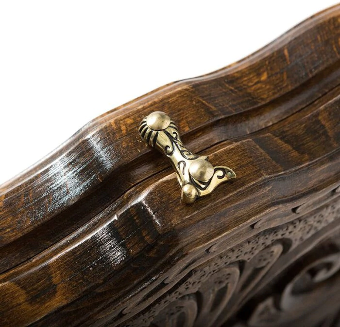 Carved chess, backgammon and checkers from beech "Crown of the Monarch"